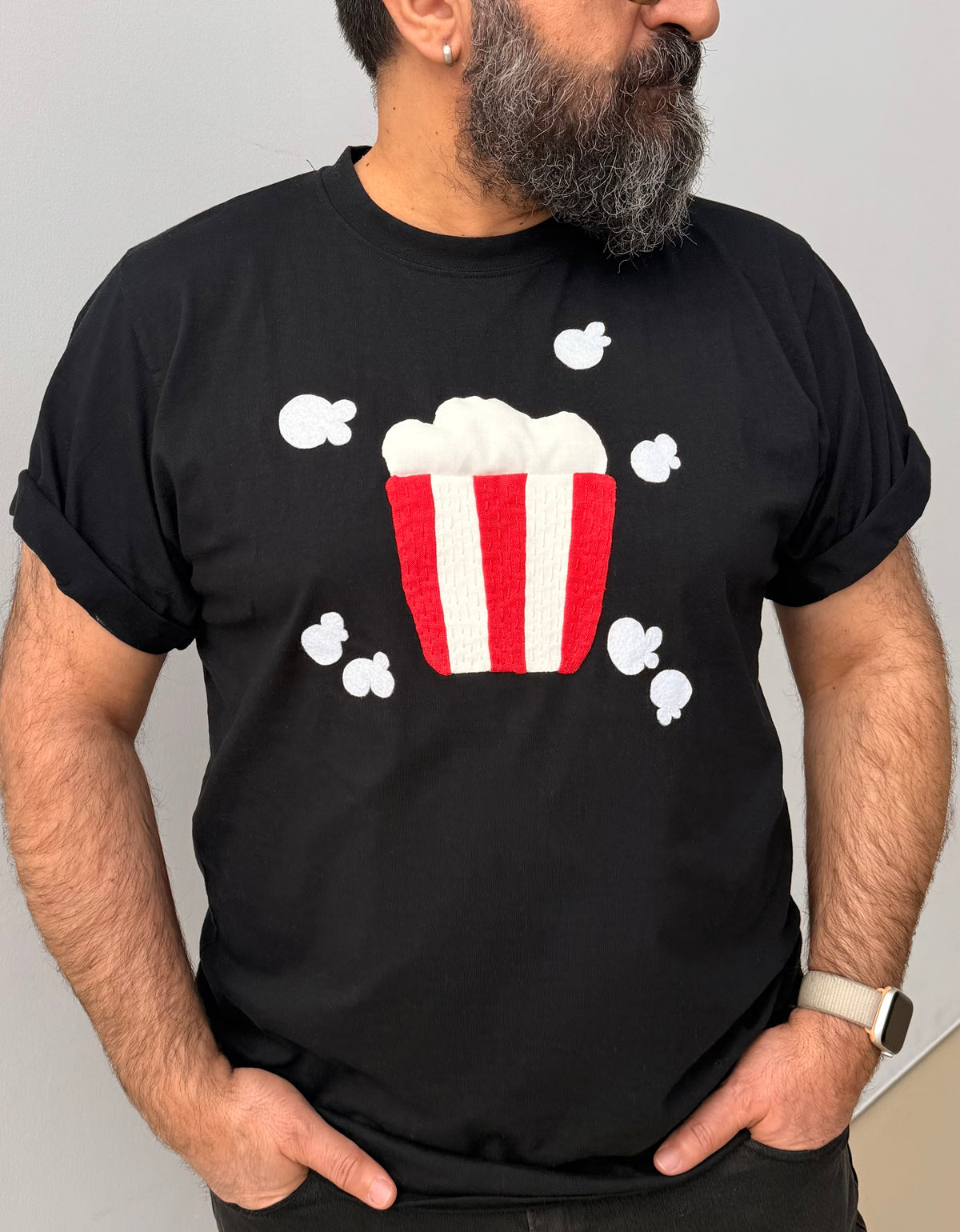 Popcorn Hand Appliqué T-shirt